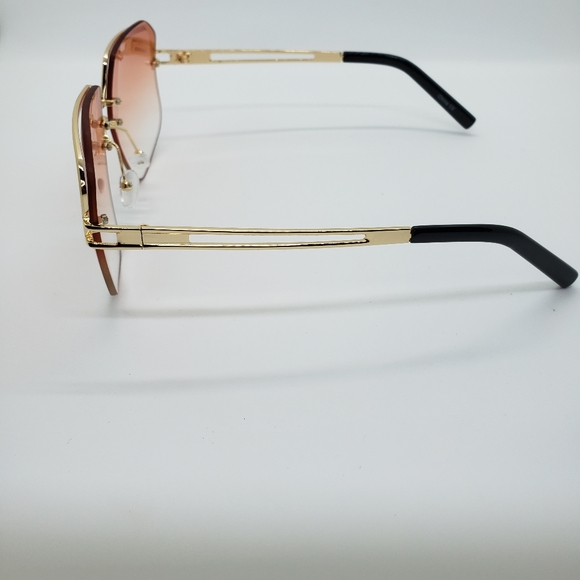Gold Tone Women's Premium Fashion Sunglasses Gradient Lens - Picture 5 of 5